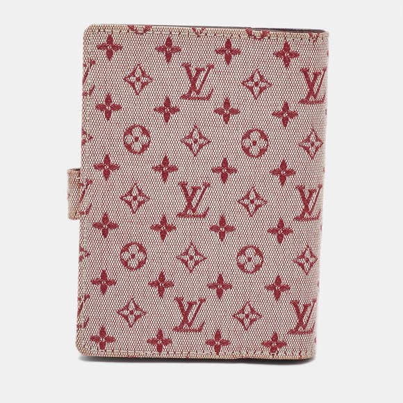 LOUIS VUITTON Cherry Mini Lin Canvas Small Ring Agenda PM Cover - Picture 4 of 8